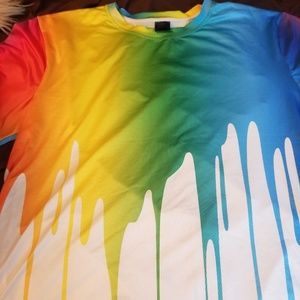Melted rainbow tee